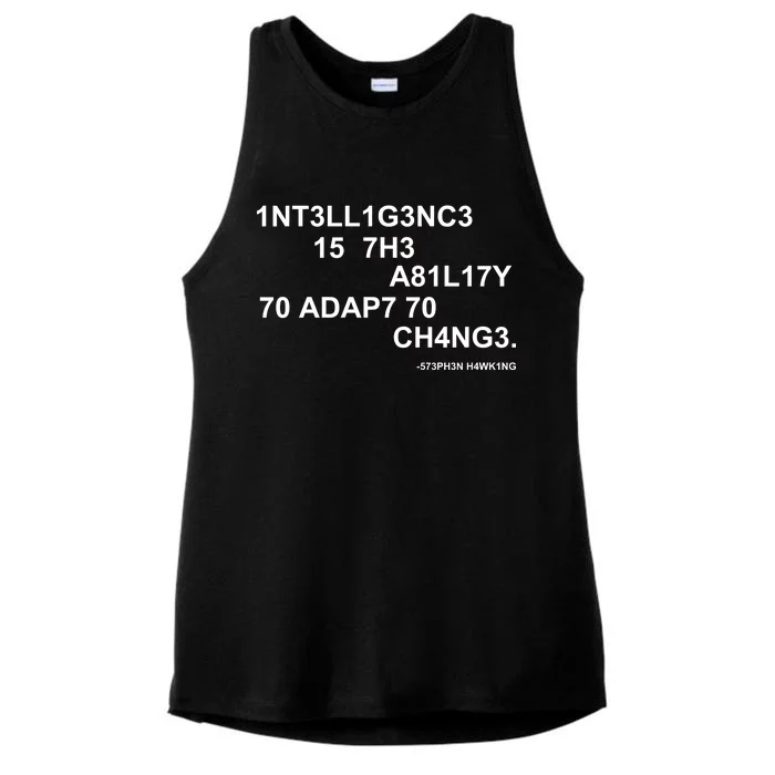 Intelligence is the Ability to Accept Change March For Science Code Ladies Tri-Blend Wicking Tank