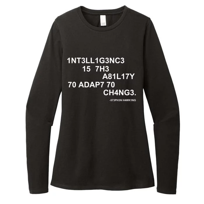 Intelligence is the Ability to Accept Change March For Science Code Womens CVC Long Sleeve Shirt