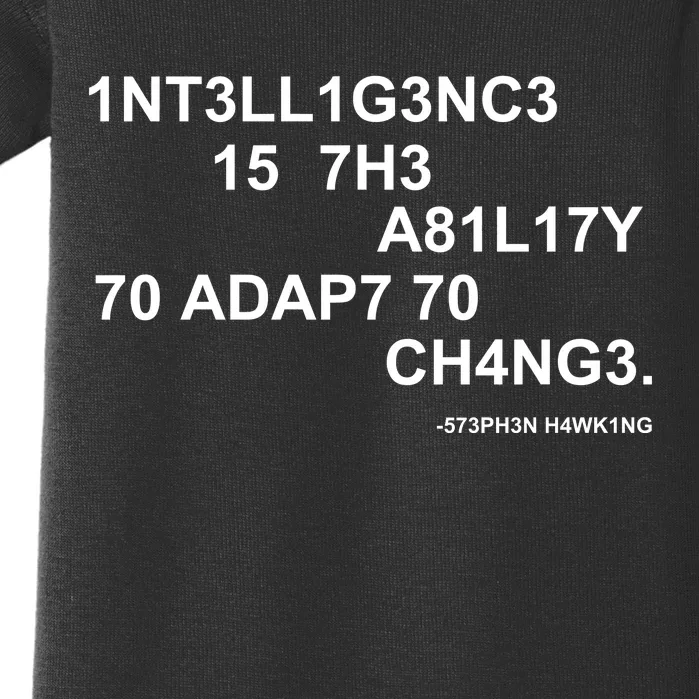 Intelligence is the Ability to Accept Change March For Science Code Baby Bodysuit