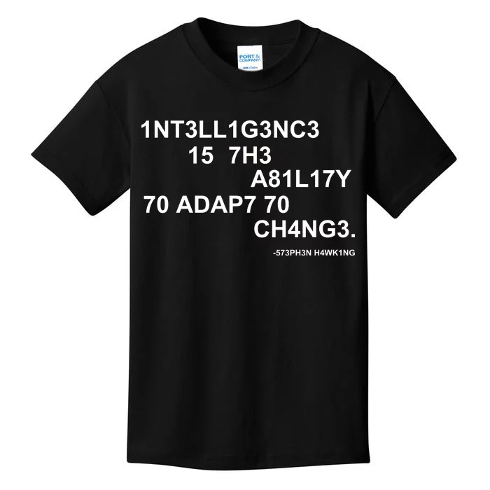 Intelligence is the Ability to Accept Change March For Science Code Kids T-Shirt