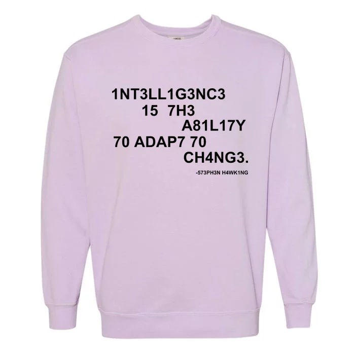 Intelligence is the Ability to Accept Change March For Science Code Garment-Dyed Sweatshirt