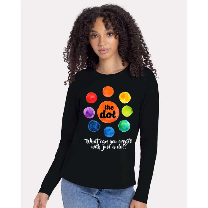 International Dot Day What Can You Create Womens Cotton Relaxed Long Sleeve T-Shirt