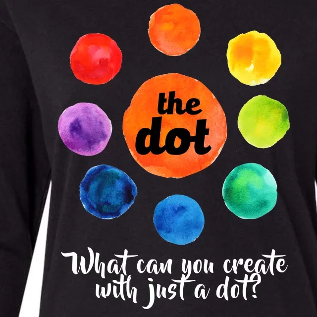 International Dot Day What Can You Create Womens Cotton Relaxed Long Sleeve T-Shirt