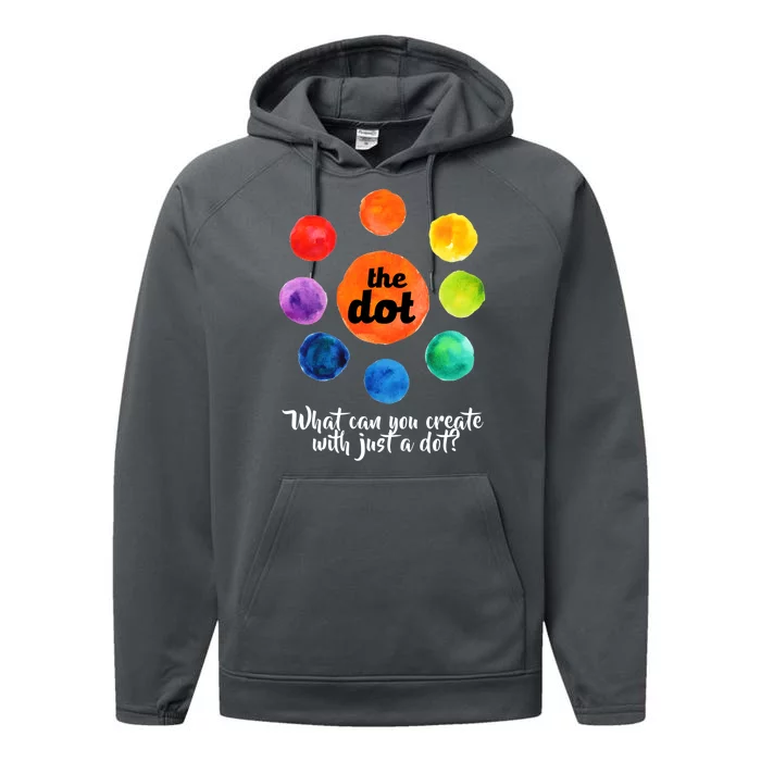 International Dot Day What Can You Create Performance Fleece Hoodie