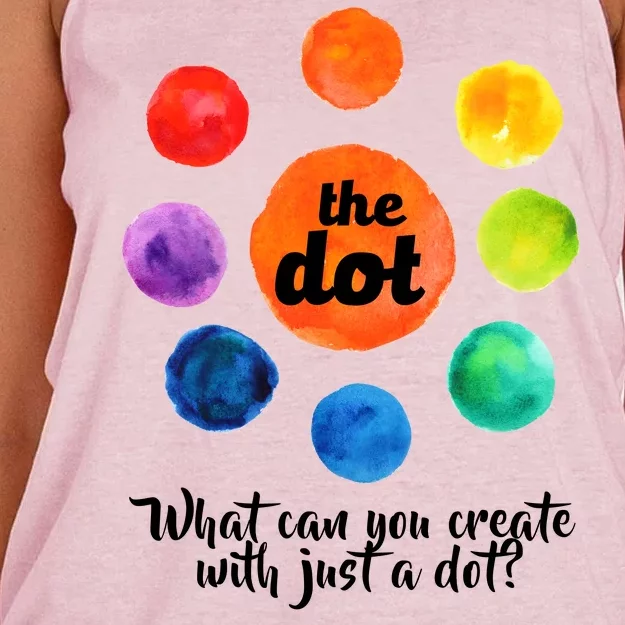 International Dot Day What Can You Create Women's Knotted Racerback Tank