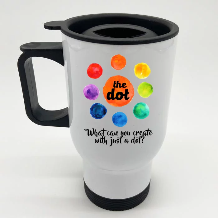 International Dot Day What Can You Create Front & Back Stainless Steel Travel Mug