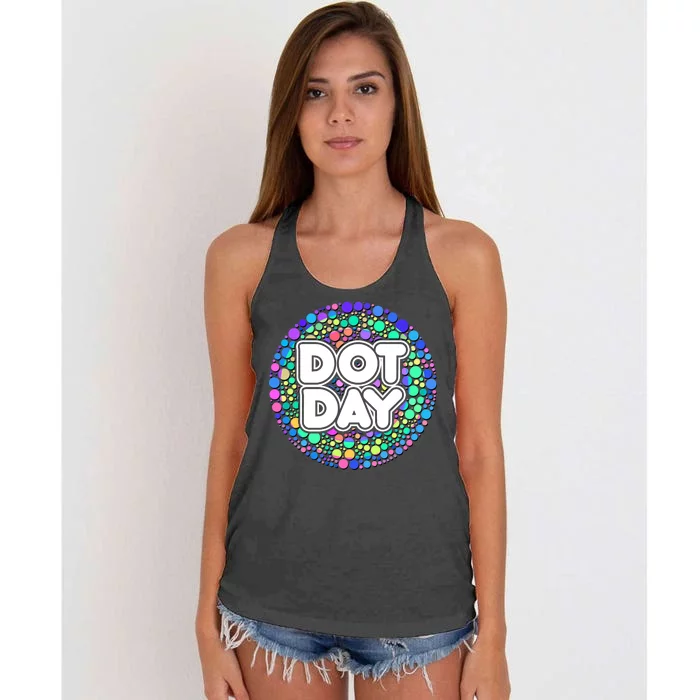 International Polka Dot Day Women's Knotted Racerback Tank