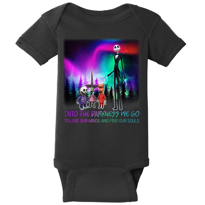 Into The Darkness We Go Baby Bodysuit