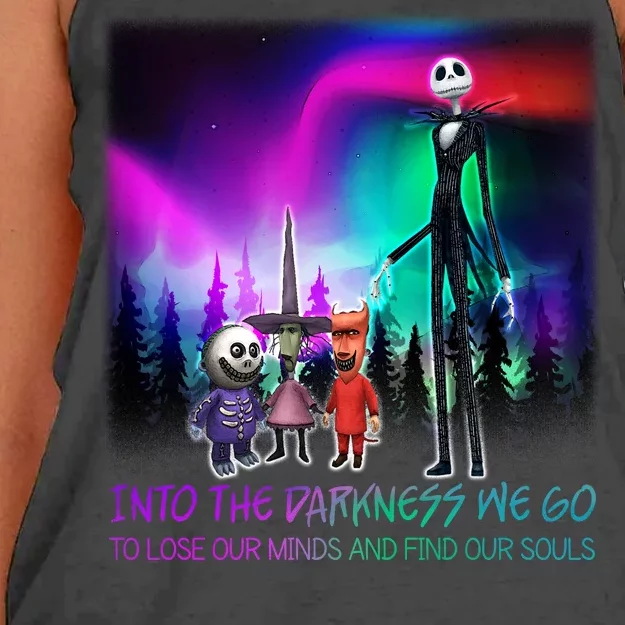 Into The Darkness We Go Women's Knotted Racerback Tank