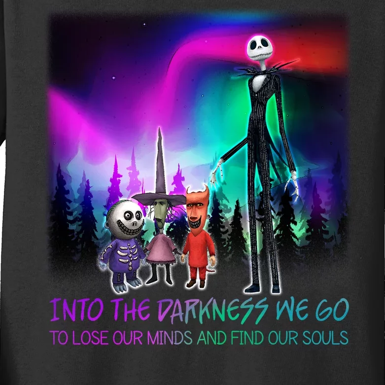 Into The Darkness We Go Kids Long Sleeve Shirt