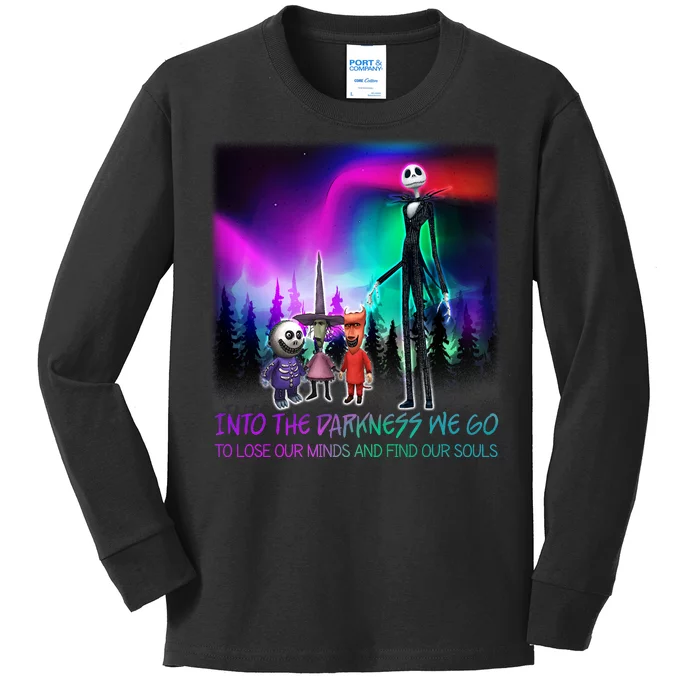 Into The Darkness We Go Kids Long Sleeve Shirt