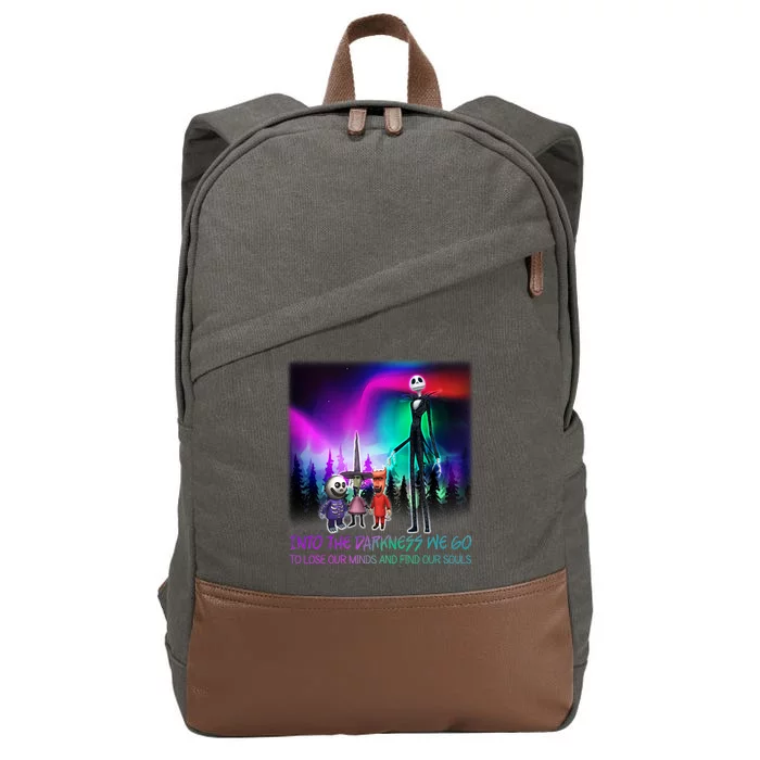 Into The Darkness We Go Cotton Canvas Backpack