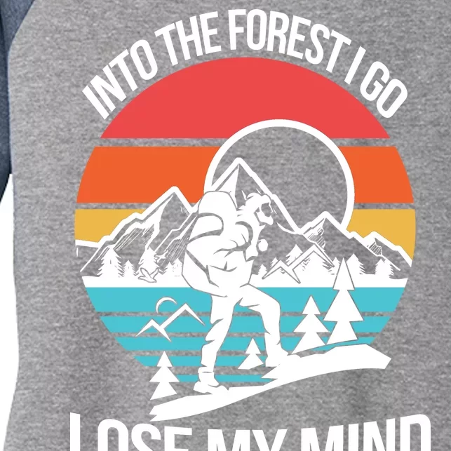 Into The Forest I Go Women's Tri-Blend 3/4-Sleeve Raglan Shirt