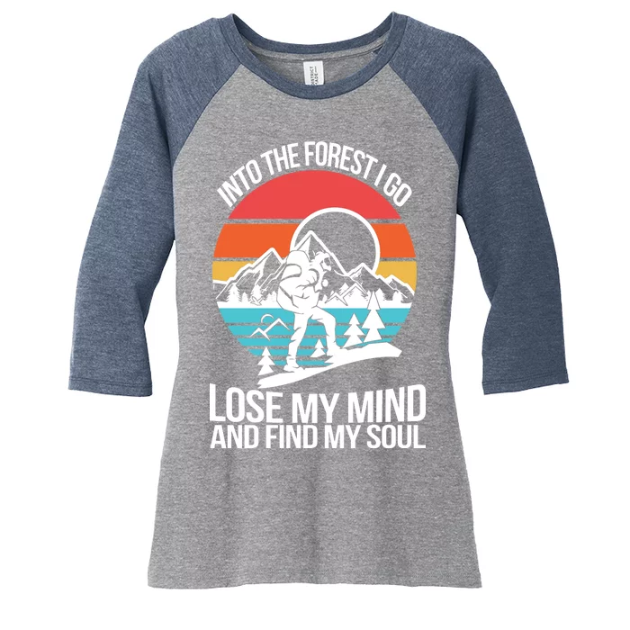 Into The Forest I Go Women's Tri-Blend 3/4-Sleeve Raglan Shirt