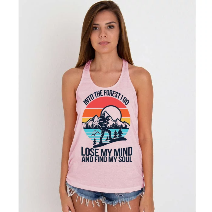 Into The Forest I Go Women's Knotted Racerback Tank