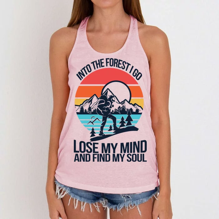 Into The Forest I Go Women's Knotted Racerback Tank