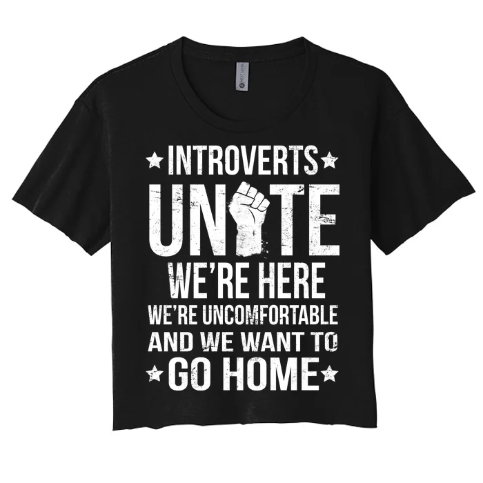 Introverts Unite Women's Crop Top Tee