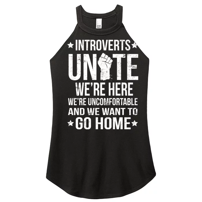 Introverts Unite Women’s Perfect Tri Rocker Tank