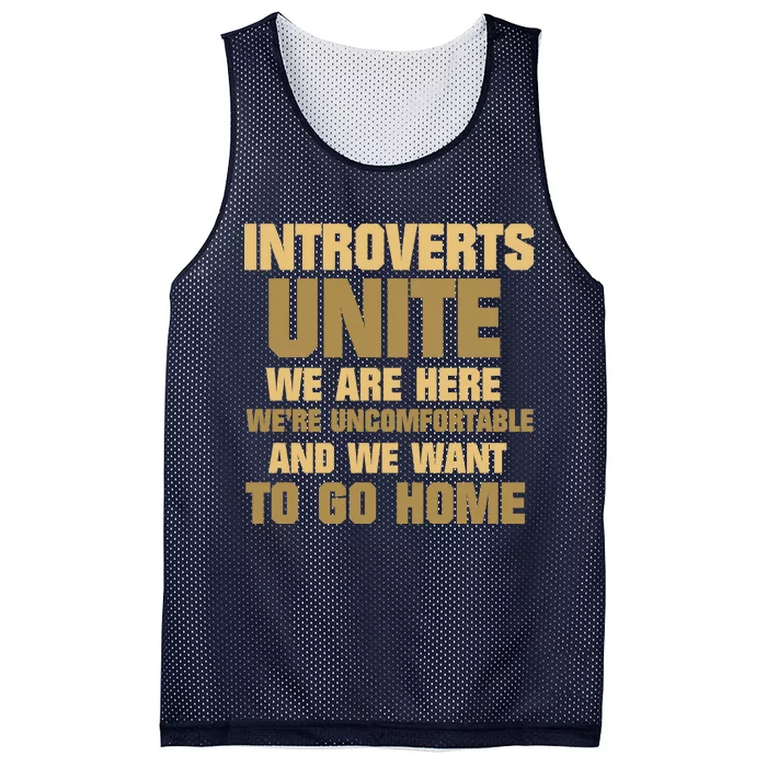 Introverts Unite We Want To Go Home Mesh Reversible Basketball Jersey Tank