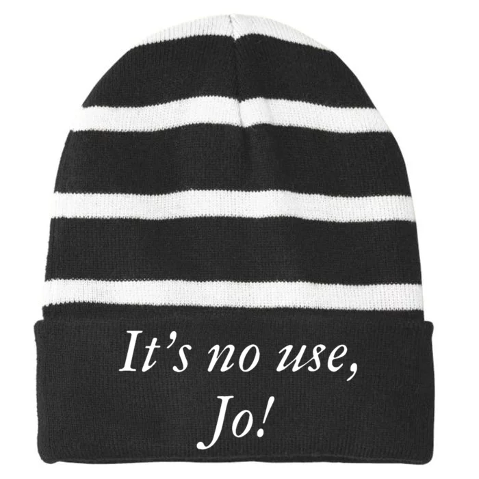 Its No Use Jo Retro Style Women Striped Beanie with Solid Band