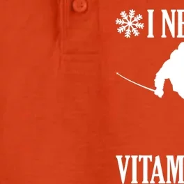 I Need Vitamin Ski Cute Gift Dry Zone Grid Performance Polo