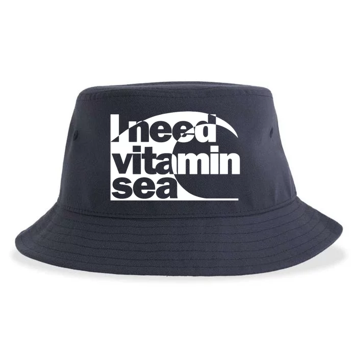 I Need Vitamin Sea Funny Sustainable Bucket Hat