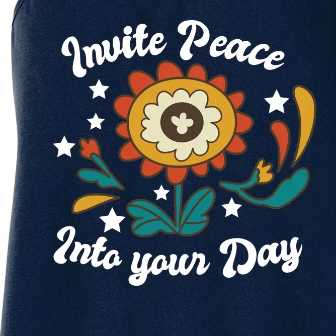 Invite Peace Into Your Day Women's Racerback Tank