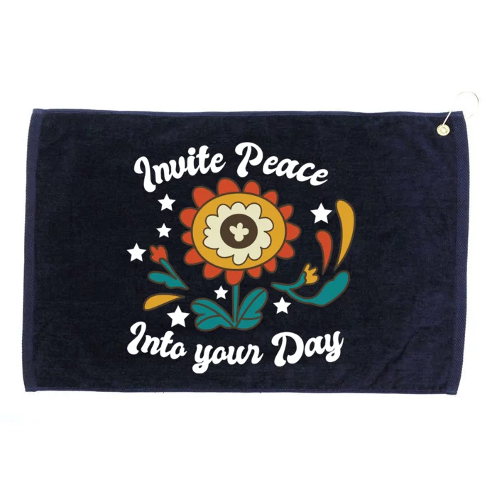 Invite Peace Into Your Day Grommeted Golf Towel