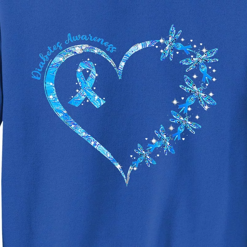 In November We Wear Blue Cure Diabetes Awareness Love Heart Tall Sweatshirt