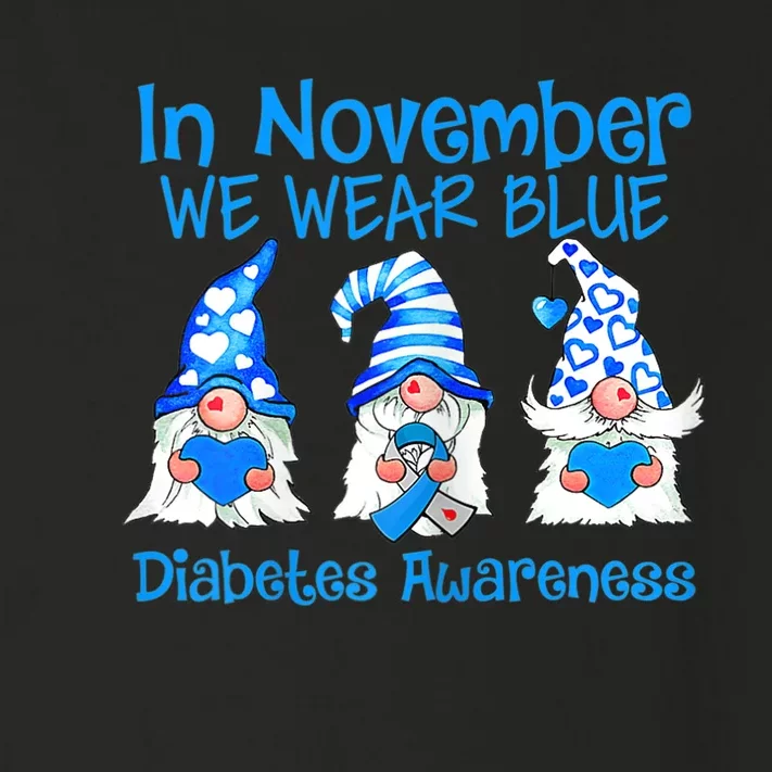 In November We Wear Blue Gnomes T1D Diabetes Awareness Toddler Long Sleeve Shirt