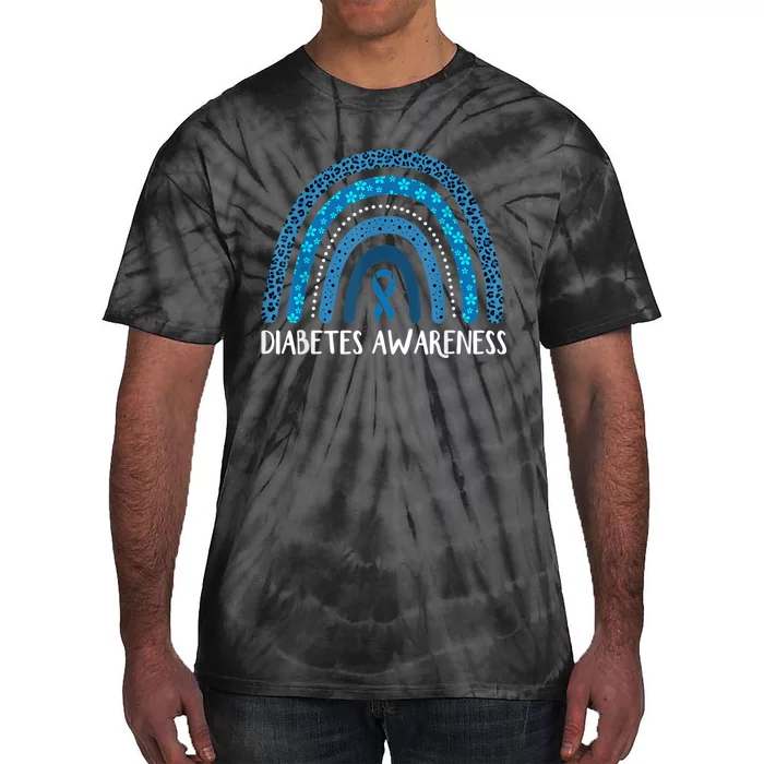 In November We Wear Blue Rainbow Diabetes Awareness Month Tie-Dye T-Shirt