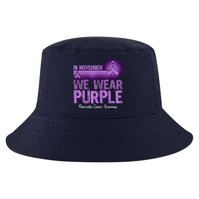 In November We Wear Purple Pancreatic Cancer Awareness Cool Comfort Performance Bucket Hat