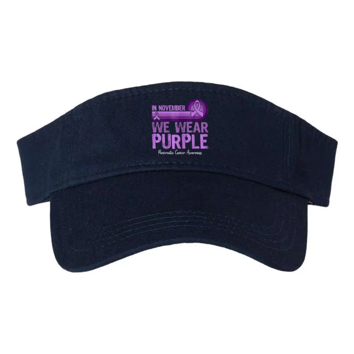 In November We Wear Purple Pancreatic Cancer Awareness Valucap Bio-Washed Visor