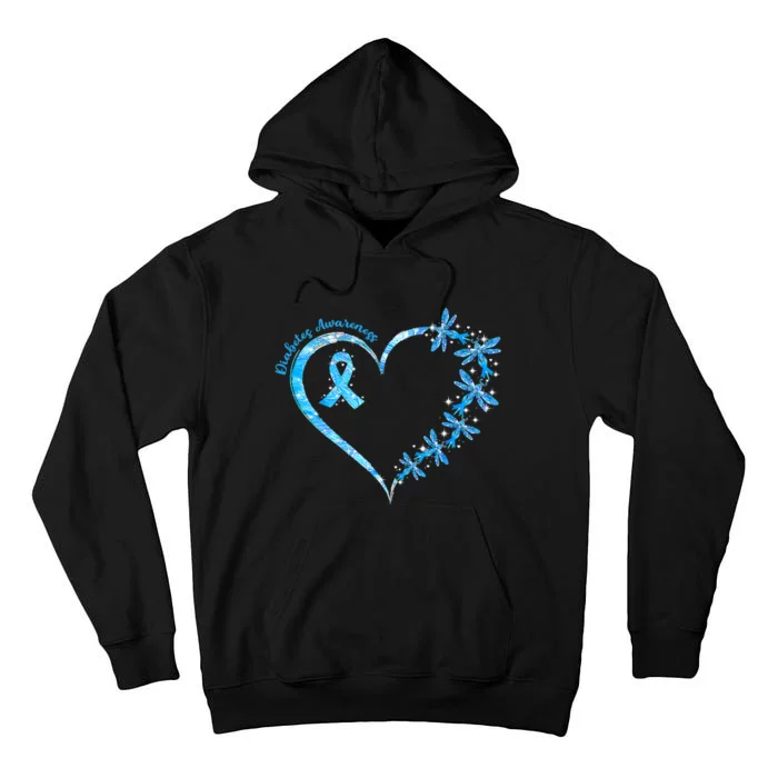 In November We Wear Blue Cure Diabetes Awareness Love Heart Tall Hoodie