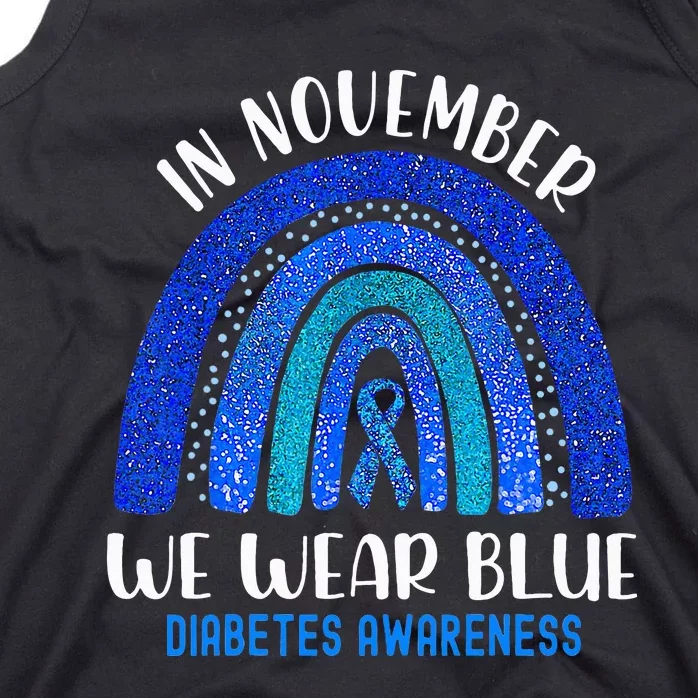 In November We Wear Blue Rainbow Diabetes Awareness Tank Top