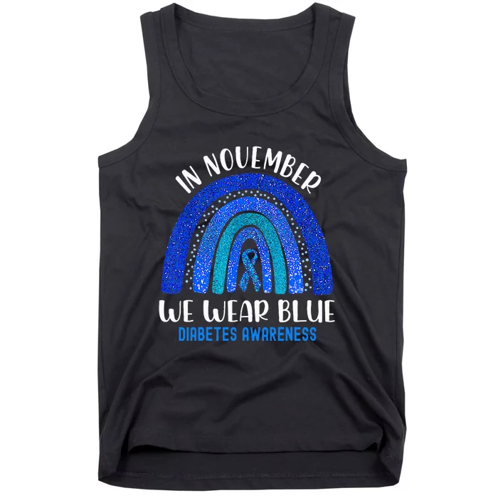 In November We Wear Blue Rainbow Diabetes Awareness Tank Top