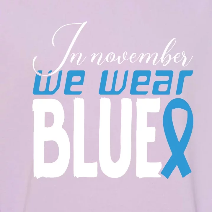 In November We Wear Blue Awareness Graphic Garment-Dyed Sweatshirt