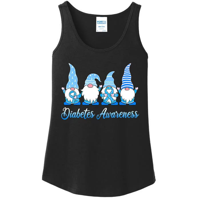 In November We Wear Blue Gnomes Diabetes Awareness Survivors Ladies Essential Tank