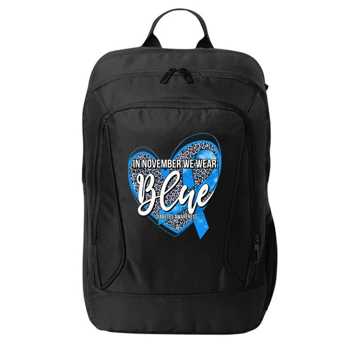 In November We Wear Blue Diabetes Awareness Month City Backpack