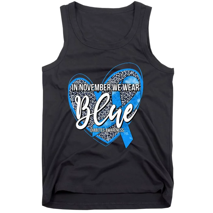 In November We Wear Blue Diabetes Awareness Month Tank Top