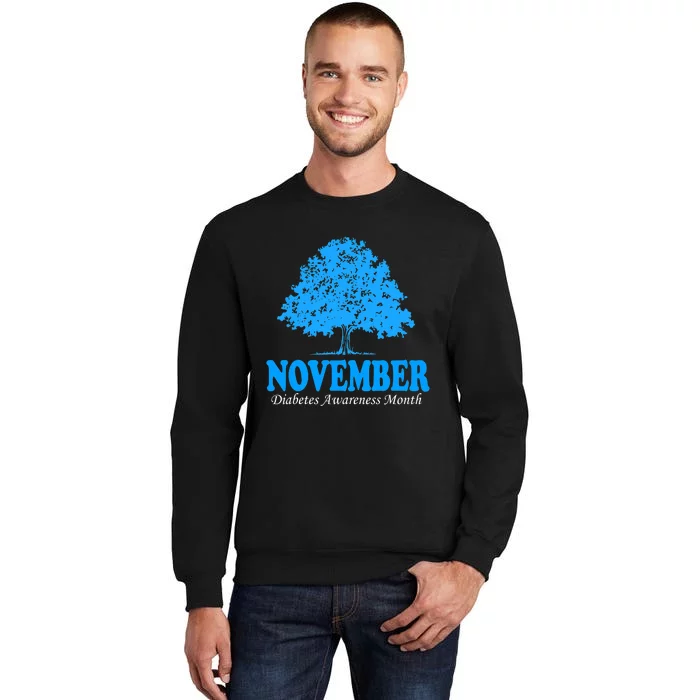 In November We Wear Blue Pumpkin Diabetes Awareness Month Sweatshirt