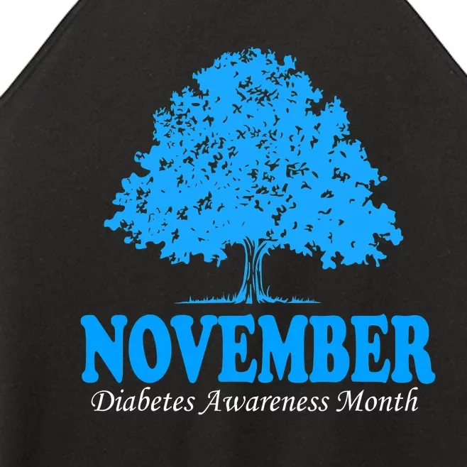 In November We Wear Blue Pumpkin Diabetes Awareness Month Women’s Perfect Tri Rocker Tank