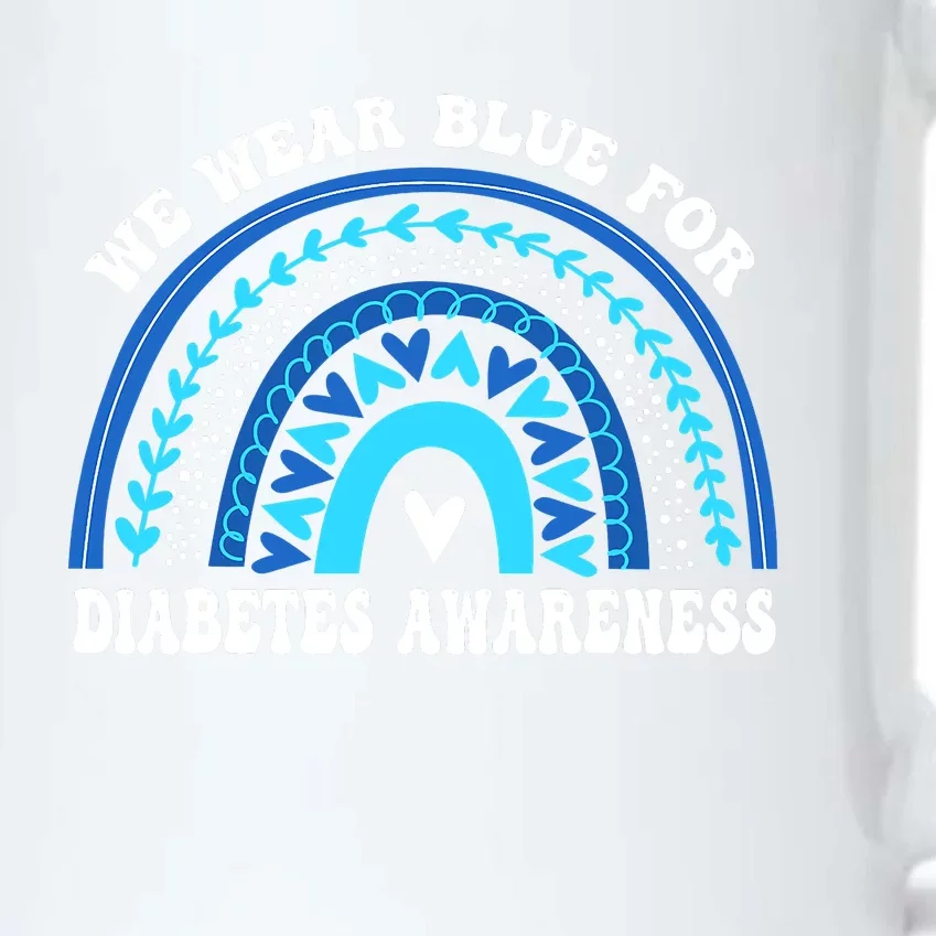 In November We Wear Blue Rainbow Diabetes Awareness Month Black Color Changing Mug