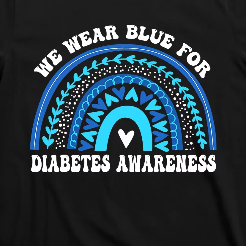 In November We Wear Blue Rainbow Diabetes Awareness Month T-Shirt