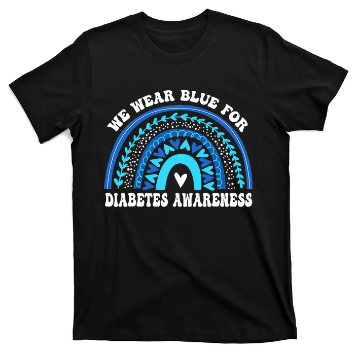 In November We Wear Blue Rainbow Diabetes Awareness Month T-Shirt