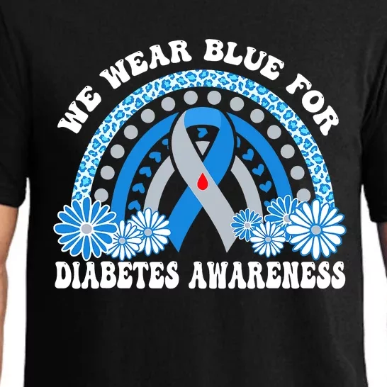 In November We Wear Blue Rainbow Diabetes Awareness Month Pajama Set