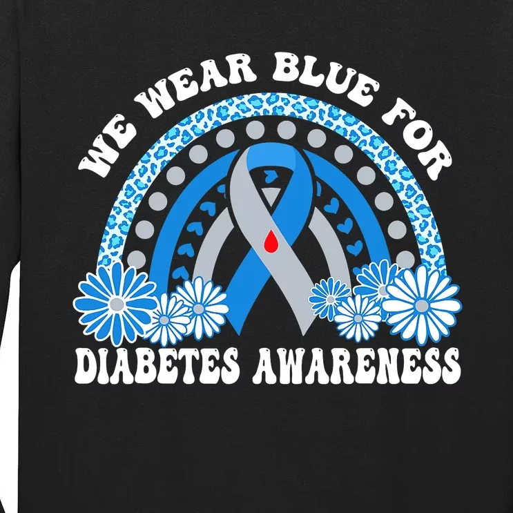 In November We Wear Blue Rainbow Diabetes Awareness Month Tall Long Sleeve T-Shirt