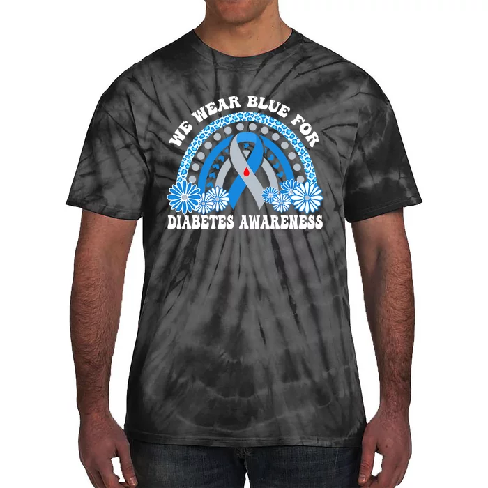 In November We Wear Blue Rainbow Diabetes Awareness Month Tie-Dye T-Shirt