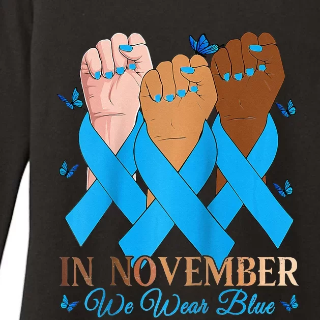 In November We Wear Blue Diabetes Awareness Womens CVC Long Sleeve Shirt