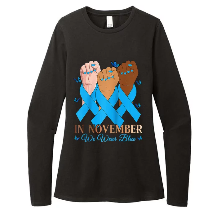 In November We Wear Blue Diabetes Awareness Womens CVC Long Sleeve Shirt